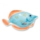 preview thumbnail 1 of 1, Turquoise And Orange Fish Dish