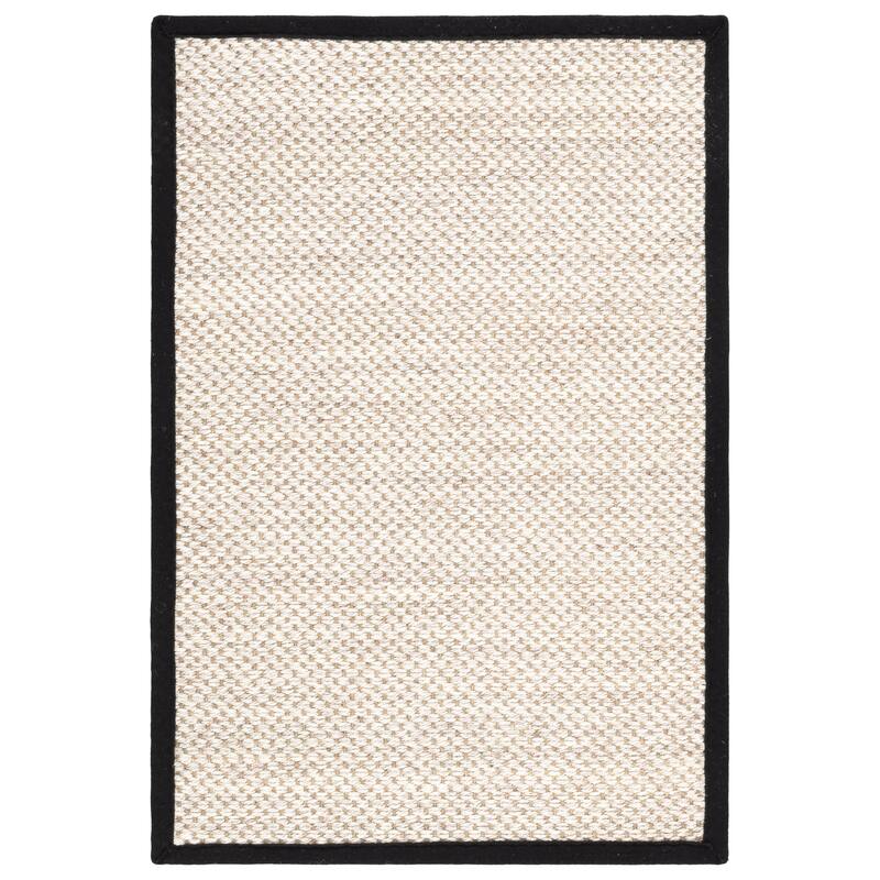 SAFAVIEH Natural Fiber Lorine Casual Border Sisal Rug - 2' x 3' - Marble/Black