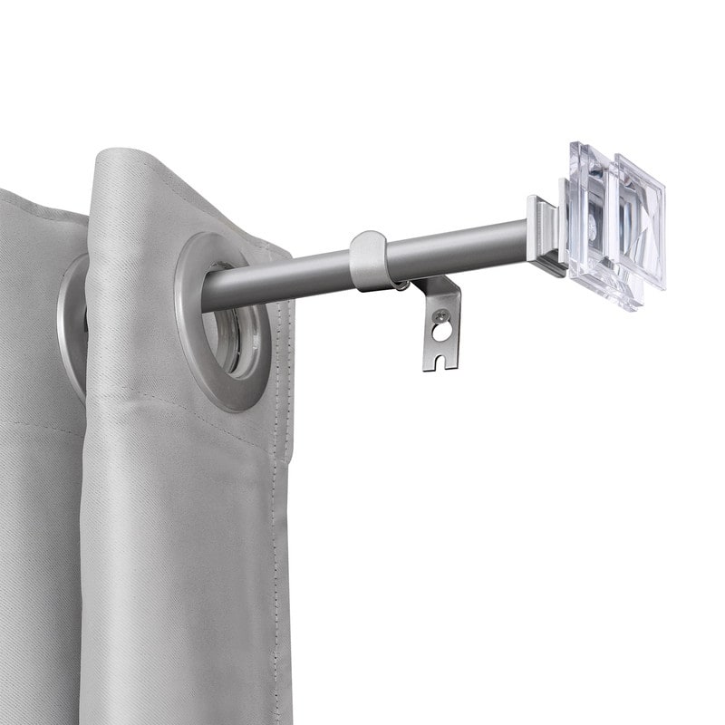 UTOPIA ALLEY Wall Mounted 3/4 Inch Curtain Rod - Adjustable Drapery Rods, Bedroom & Living Room Decorative Curtain Rods - 86"-120" - NICKEL