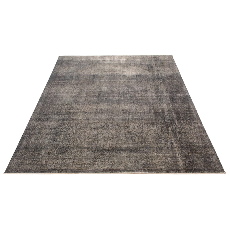 ECARPETGALLERY Hand-knotted Color Transition Dark Grey Wool Rug - 7'9 x 10'5
