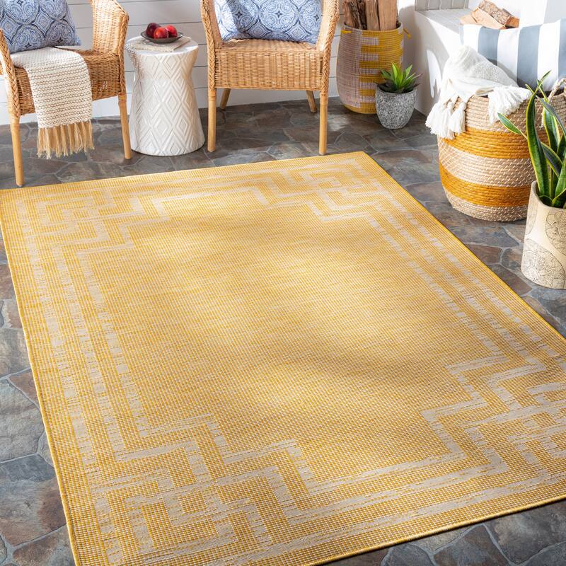 Livabliss Esana Traditional Border Outdoor Area Rug