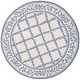 preview thumbnail 67 of 105, SAFAVIEH Handmade Chelsea Kimber Trellis French Country Wool Rug 5'6" Round - Ivory/Light Blue - Round