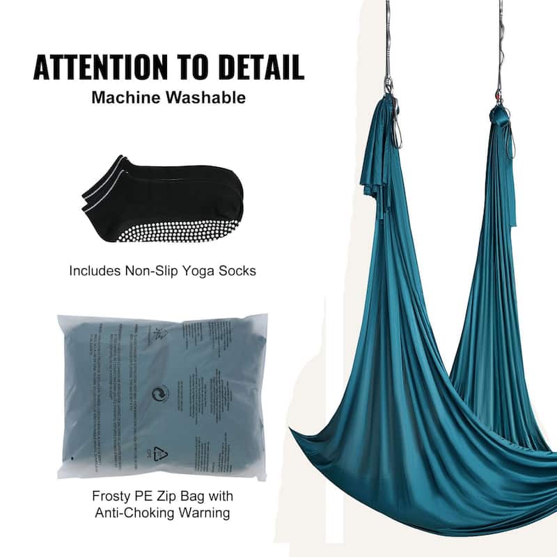 Aerial Yoga Hammock Kit 11 Yards Nylon Swing with Rigging Hardware