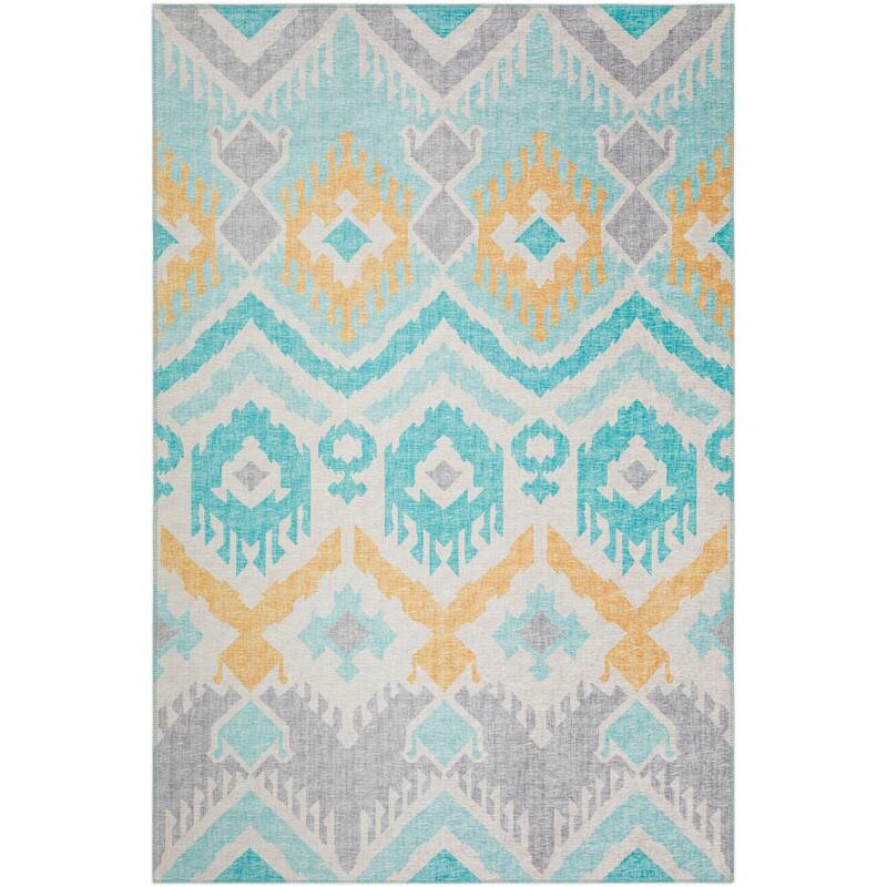 Indoor/ Outdoor Addison Yuma Southwest Ikat Washable Area Rug