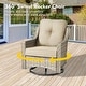 preview thumbnail 28 of 71, OVIOS 10-piece Patio Wicker Swivel Rocking Chair Set With Fire Pit