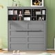 preview thumbnail 2 of 28, Queen Size Murphy Bed Wall Bed with Top Shelves & USB