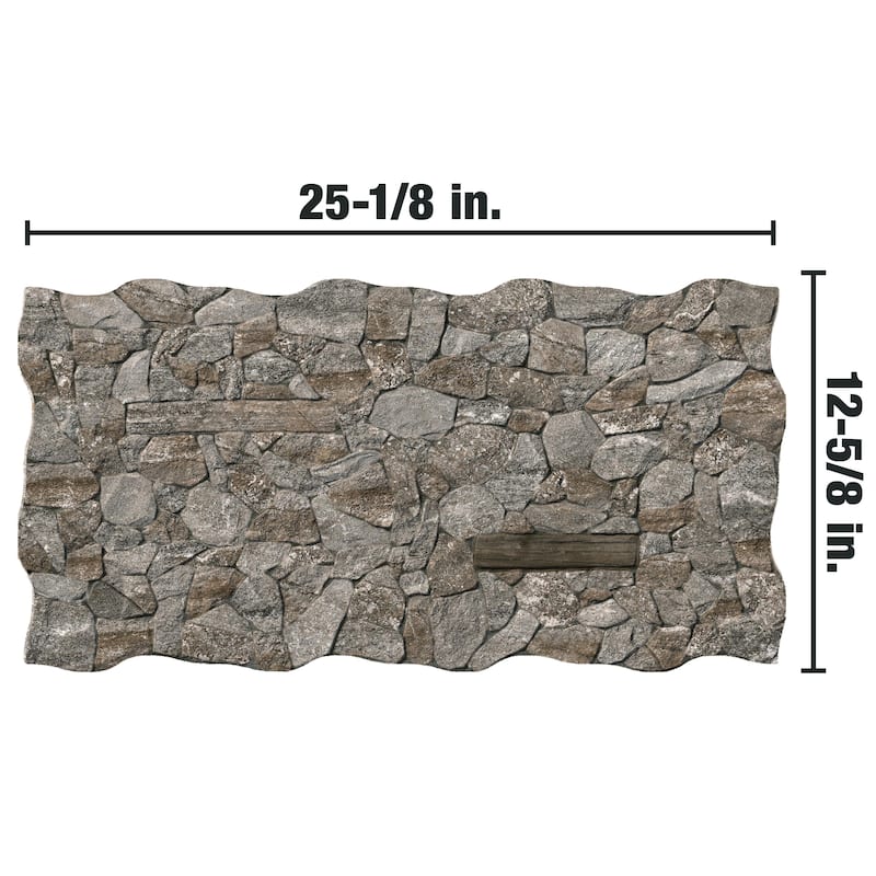 Merola Tile Caldera Castle Antic Canto 12-5/8" x 25-1/8" Porcelain Floor and Wall Tile