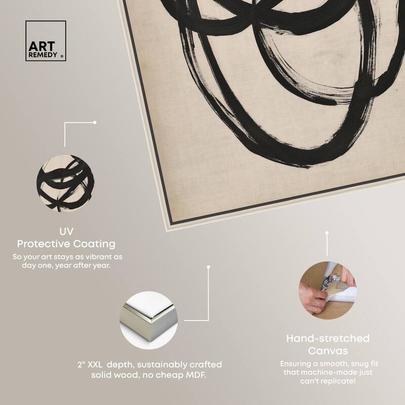 Beige Black I Canvas by Art Remedy