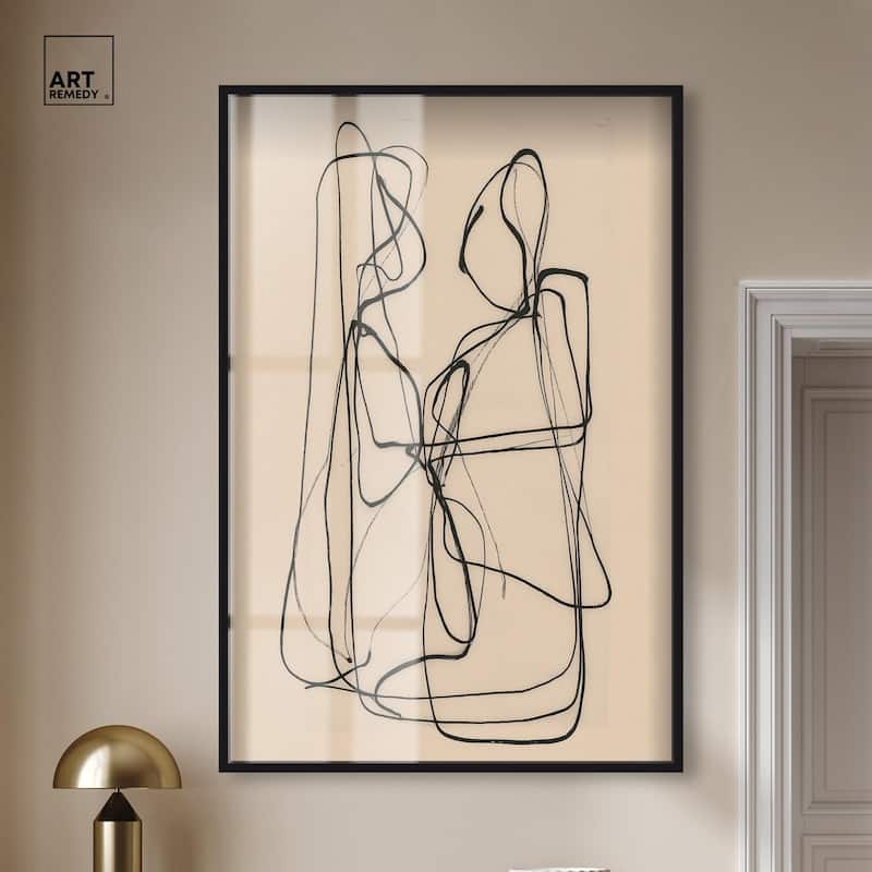 Embrace of Lines I Shadowbox by Art Remedy