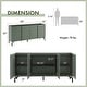 preview thumbnail 3 of 16, 247 Shop At Home Modern 60-inch 6-Shelf Dining Buffet and Sideboard with Metal Legs