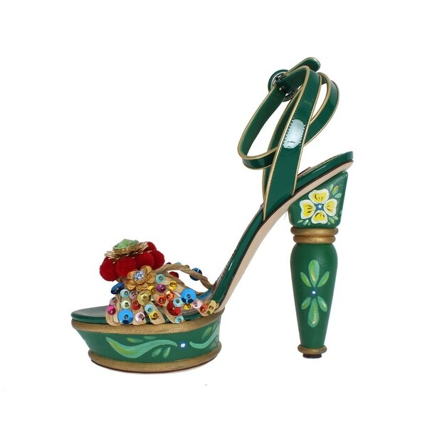 dolce and gabbana green shoes