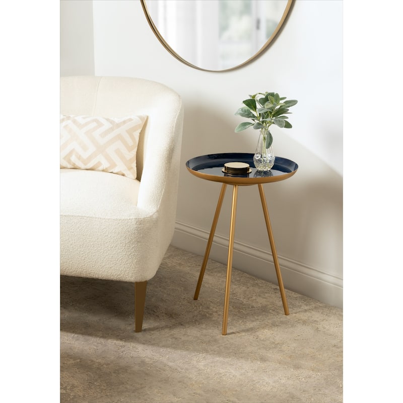 Kate and Laurel Laranya Round Metal Side Table - 15x15x22.5