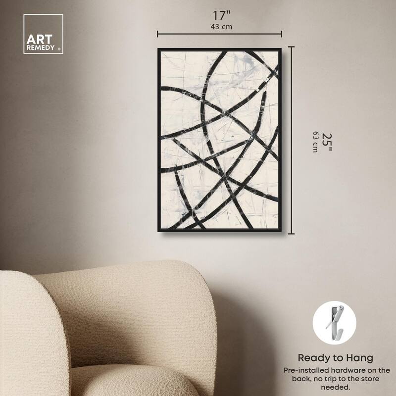 Intersecting Lines I Canvas by Art Remedy