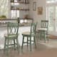 Eleanor Double X Back Wood Swivel Bar Stool by iNSPIRE Q Classic