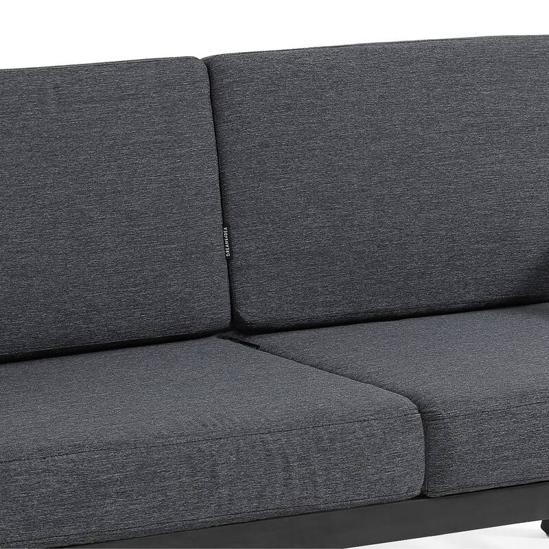 Teak Outdoor Patio Club Chairs Loveseat with Cushions