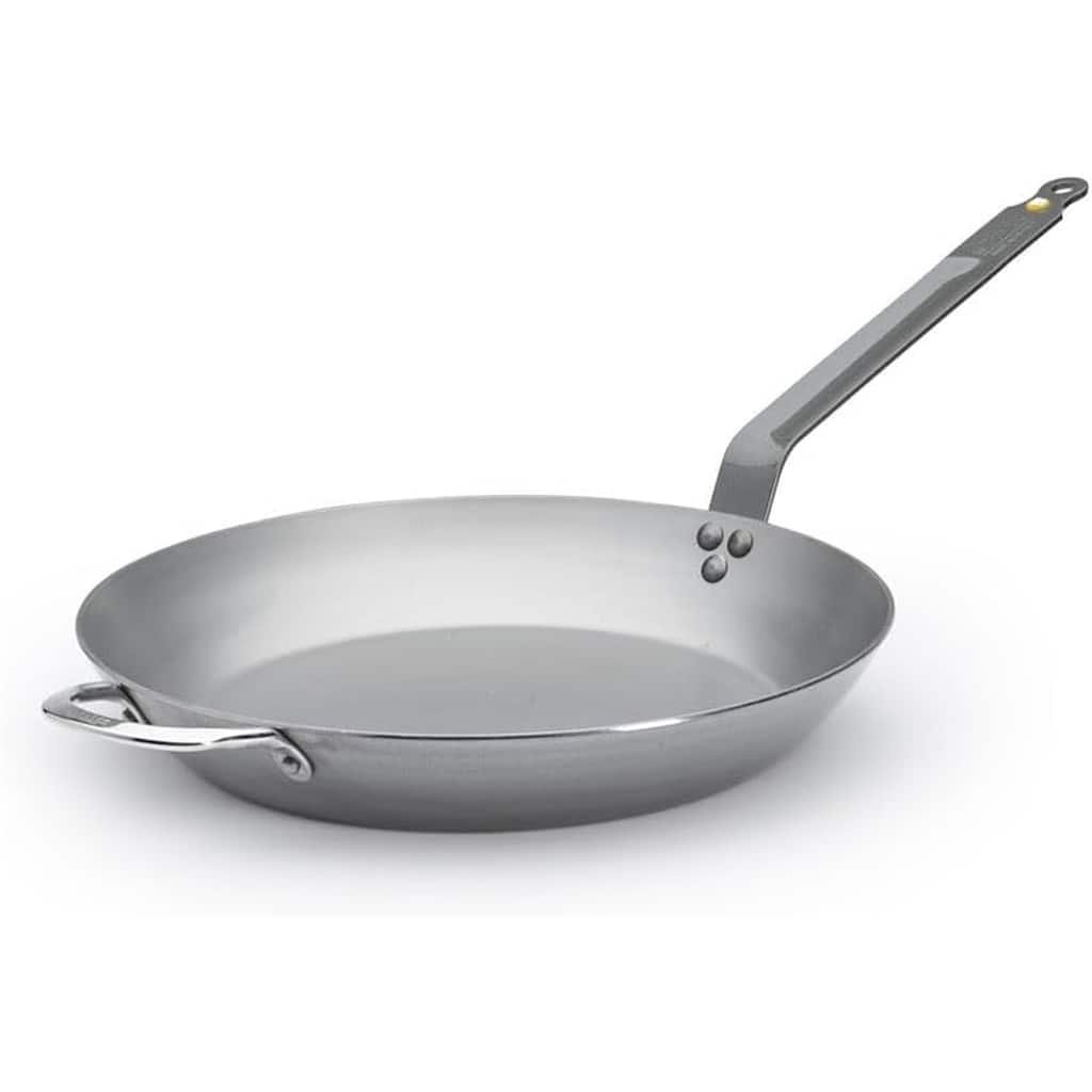 De Buyer 5610.36 Mineral B Round Carbon Steel Fry Pan, 14.2-Inch