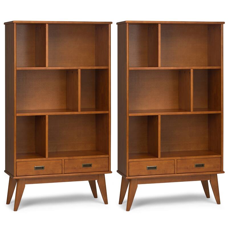 WYNDENHALL Tierney 35 inch Solid Wood 6 Cubbie Bookcase (Set of 2) - 35"W x 14"D x 64"H.