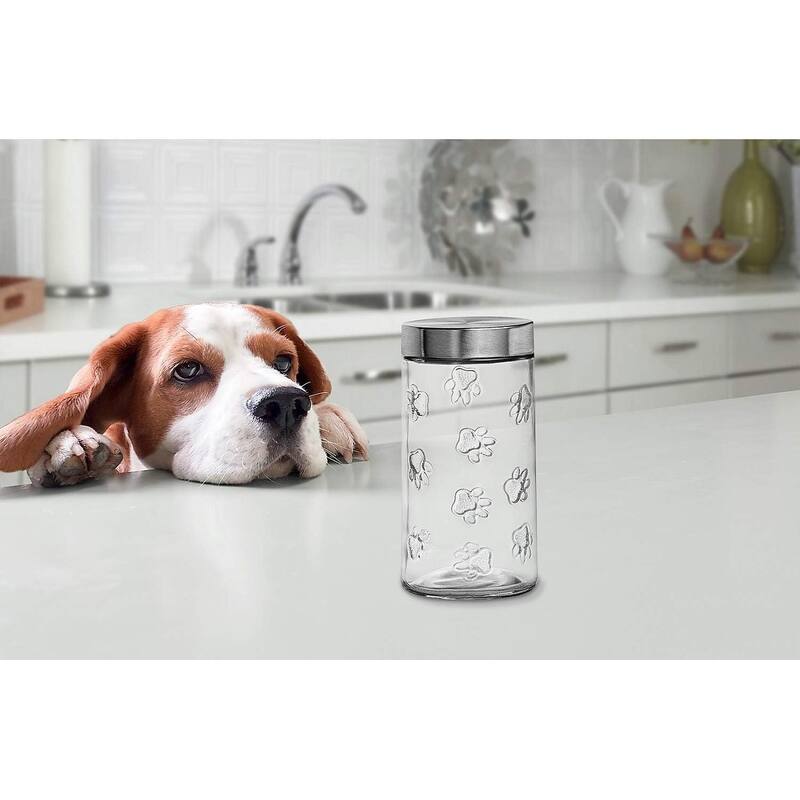 Amici Pet Maxwell Collection Paw Glass Storage Canister