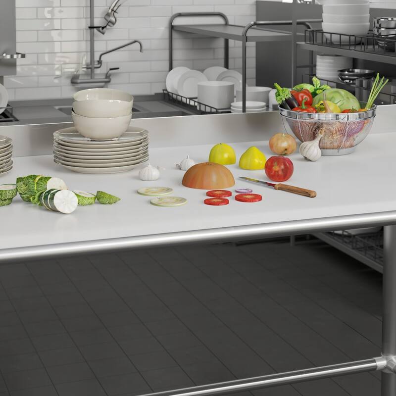 Commercial High-Pressure Poly Top Cutting Board with Brackets