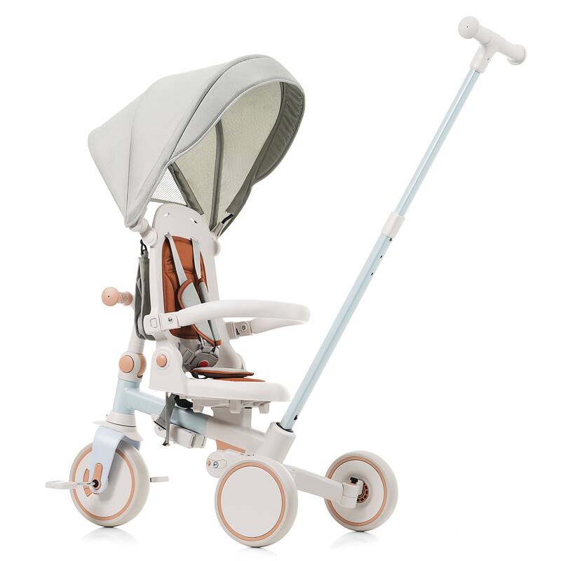 7 In 1 Baby Tricycle, Foldable Toddler Tricycle With Removable And Adjustable Parent Handle,For 12-72 Months