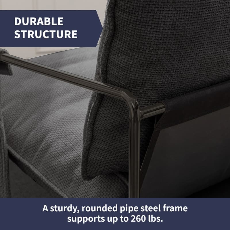 Mixoy Set of 2 Modern Metal Frame Sling Accent Chair