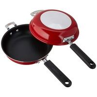 Cuisinart ASP-38CR Non-Stick 15 Paella Pan With Glass Lid, Red