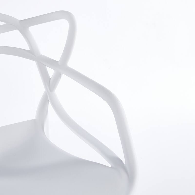 20.47" Plastic Stackable Dining Chair, Set of 4