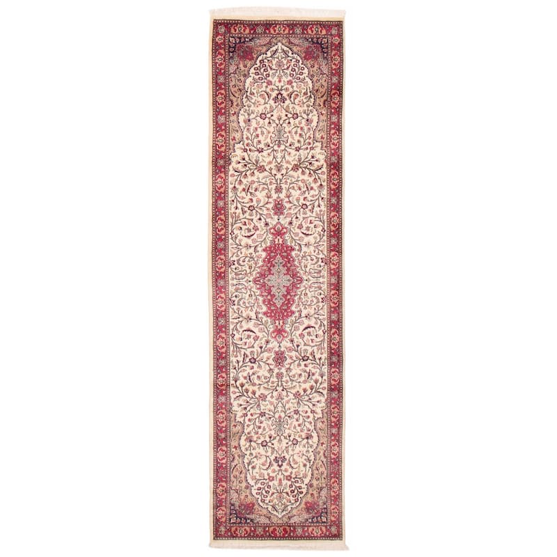 ECARPETGALLERY Hand-knotted Pako Persian 18 Of 20 Cream Wool Rug - 2'7 x 10'2 - Cream - 2'7 x 10'2