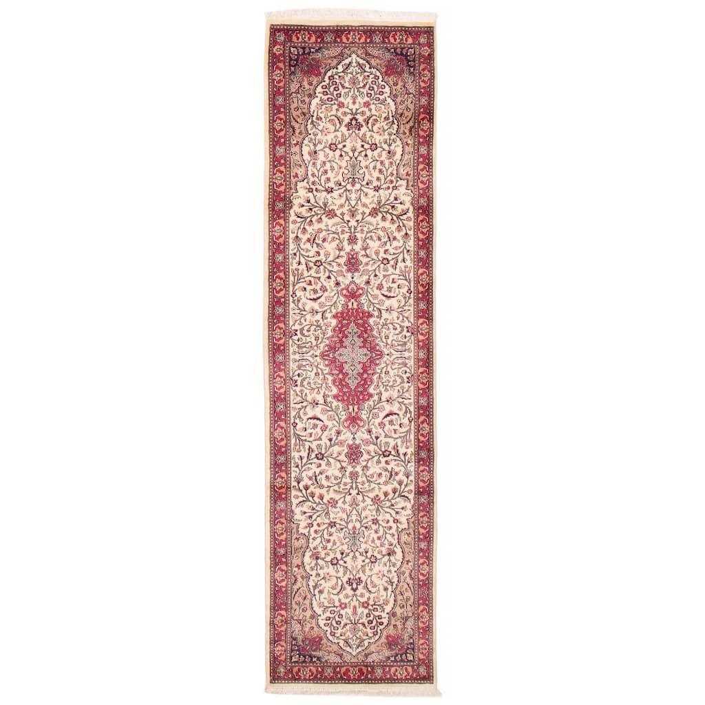 ECARPETGALLERY Hand-knotted Pako Persian 18 Of 20 Cream Wool Rug - 2'7 x 10'2