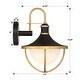 preview thumbnail 1 of 4, Atlas 1 Light Matte Black and Textured Gold Outdoor Sconce - 9.75"W x 13.5"H x 11"D 9.75"W x 13.5"H x 11"D