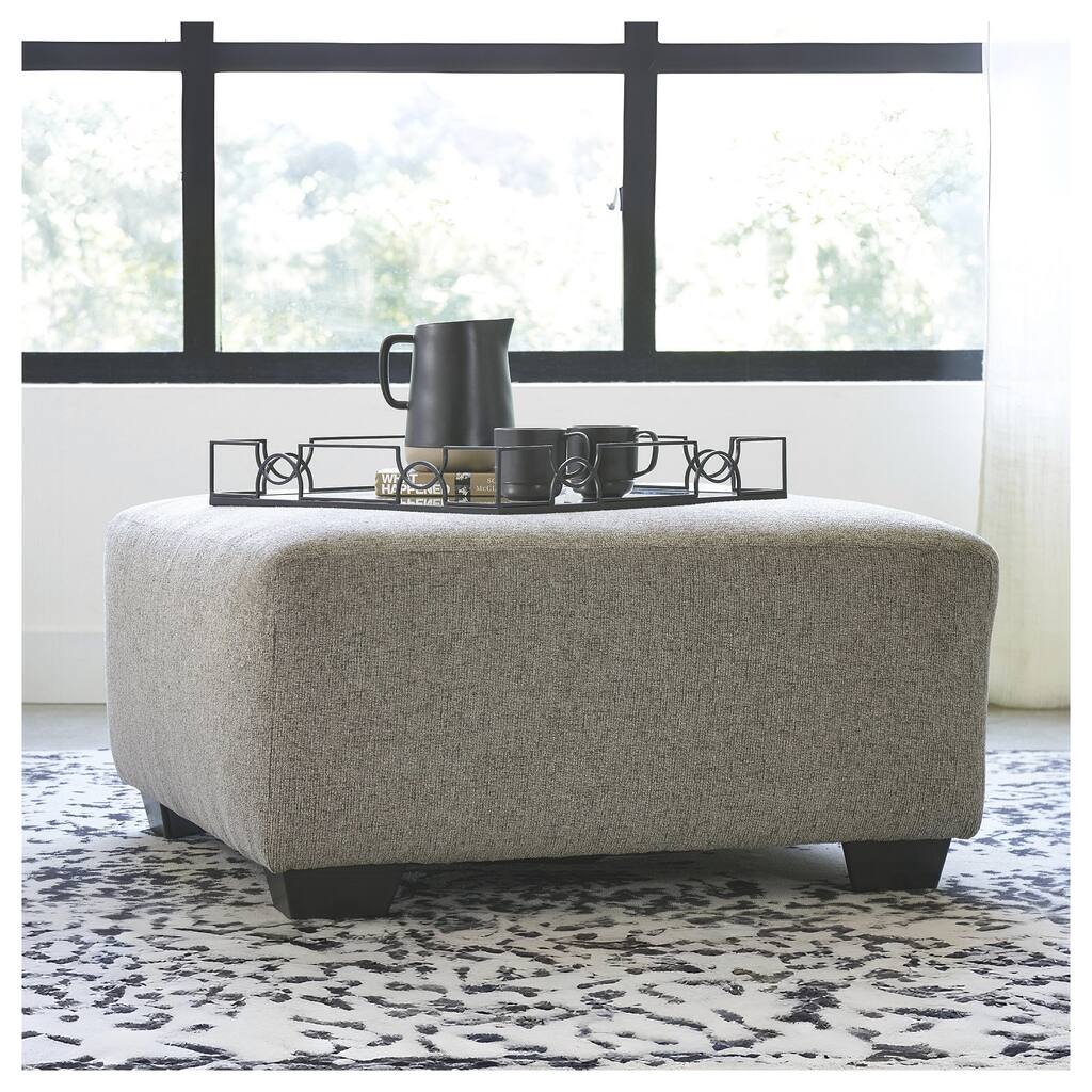 Ballinasloe Oversized Ottoman - Platinum