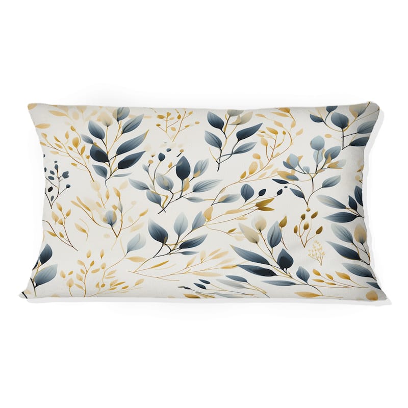 Designart "Minimalist Leaves I" Plants Printed Throw Pillow