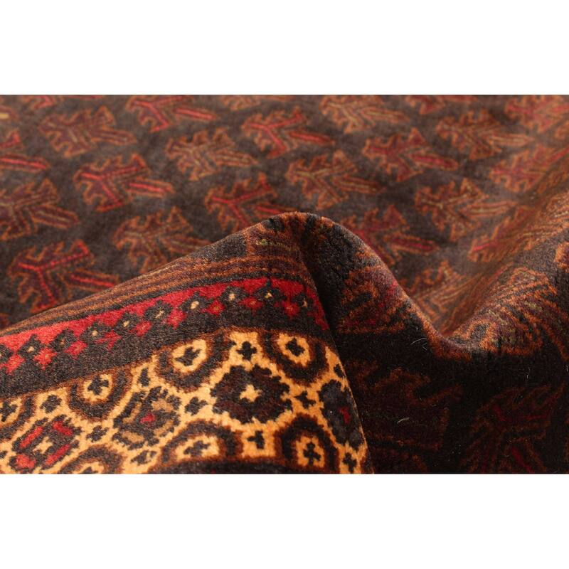 ECARPETGALLERY Hand-knotted Teimani Dark Brown Wool Rug - 2'10 x 4'4