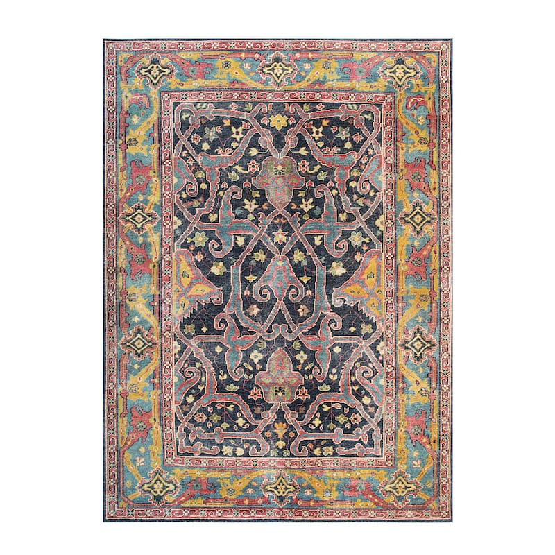Blue Hand Knotted Wool Classic Rug 10' x 14' - All Over Pattern Elegant Fine Knot Highly Desired Antique Look - N/A