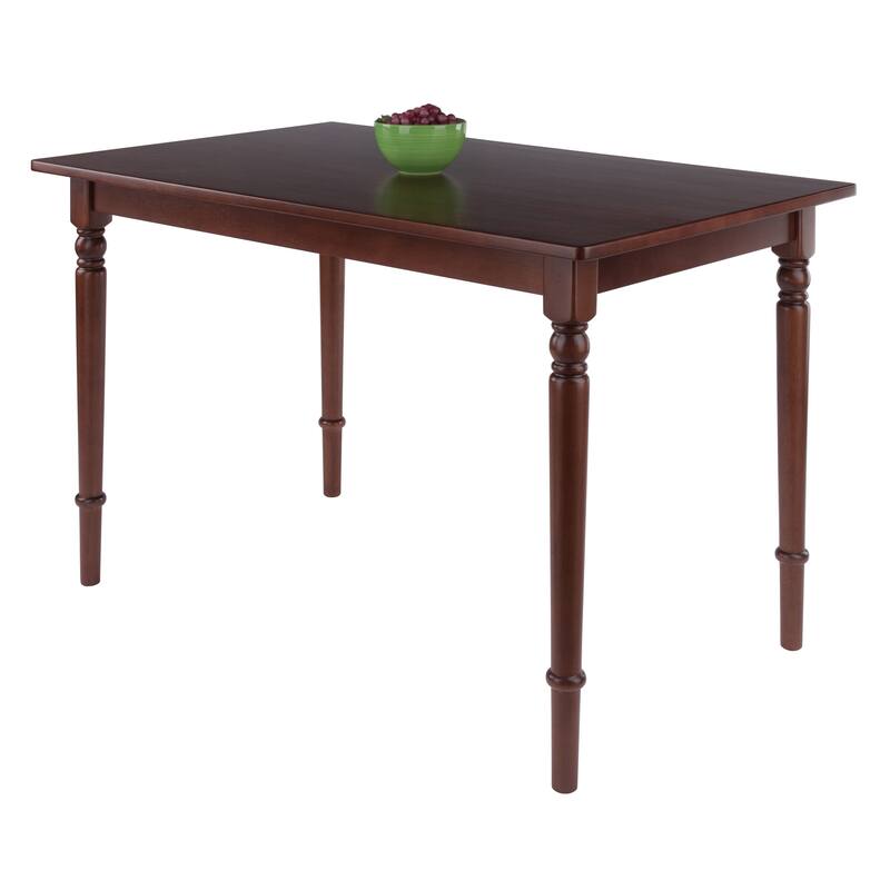Rectangle Dining Table with Turned Legs - 47.25" - Walnut Brown