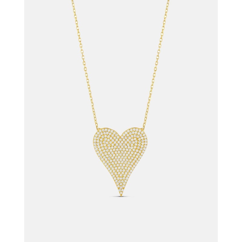 SHYMI Large Pave Heart - Gold