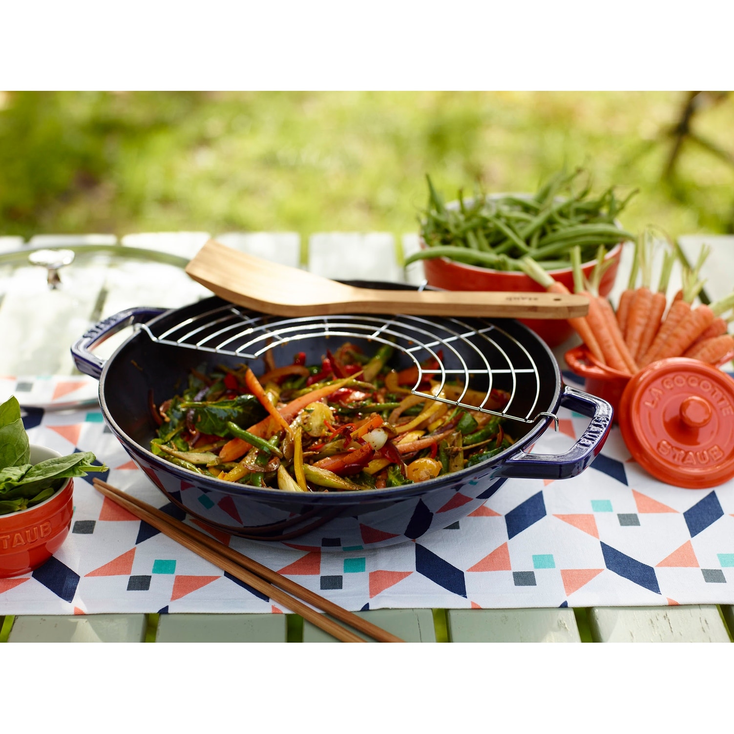 Staub Enameled Cast Iron Perfect Pan Wok