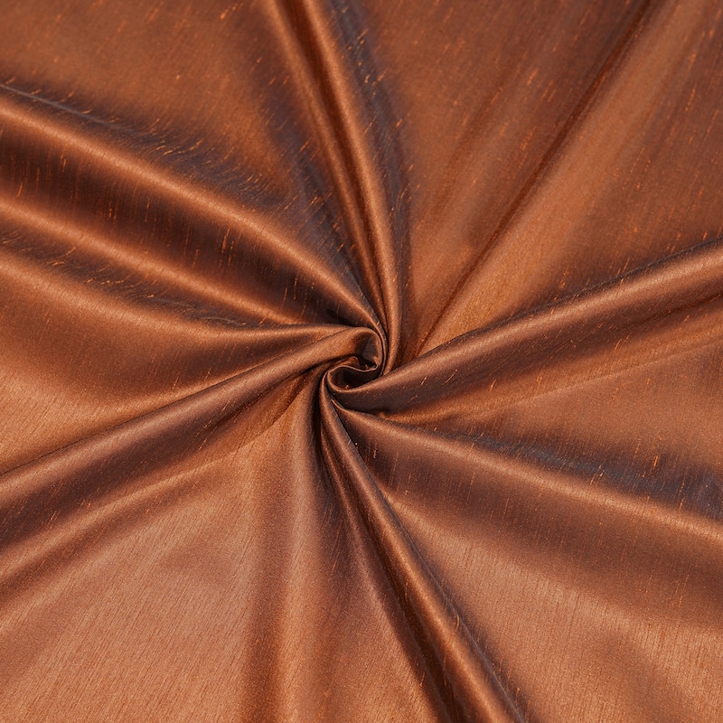 Exclusive Fabrics Solid Vintage Textured Faux Dupioni Silk Pleated Blackout Curtain (1 Panel)