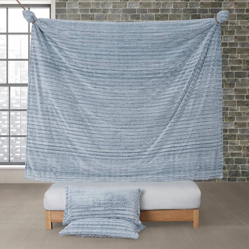 Softer than Soft® - Coma Inducer® Oversized Comforter Set - Frosted Navy Stripe