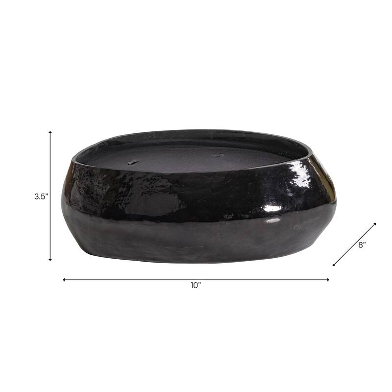 Glass and Wax Decorative Candle Bowl Modern Glam Sculptural Design - 10" x 8" x 3.5"