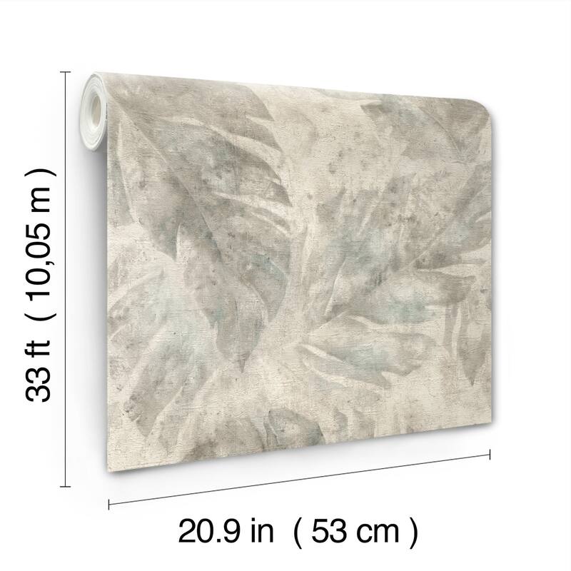 A-Street Prints Sanne Grey Palm Wallpaper