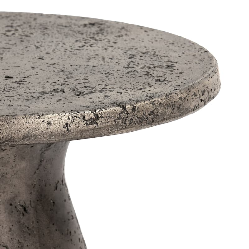 Classic Home Collins 16-inch Concrete Outdoor Accent Table