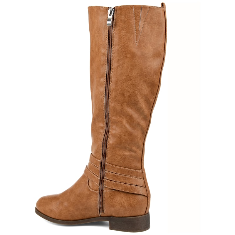 Journee Collection Women's Ivie Stacked Heel Riding Boots