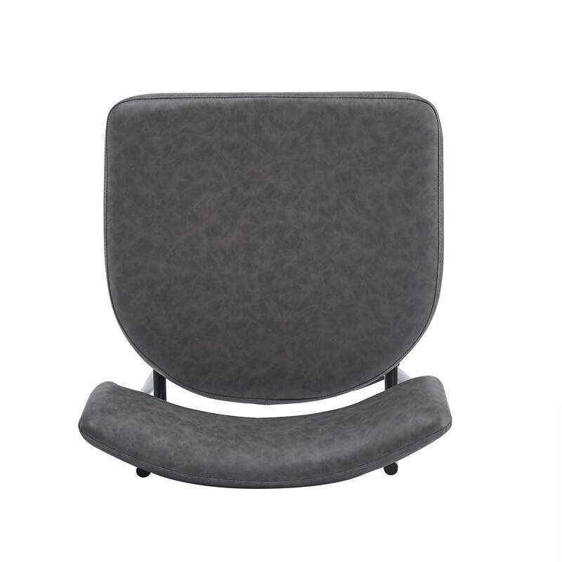 Roomfitters 26'' Retro Swivel Counter Stools, Set of 2 PU Leather Bar Chairs with Cushioned Seat and Iron Frame