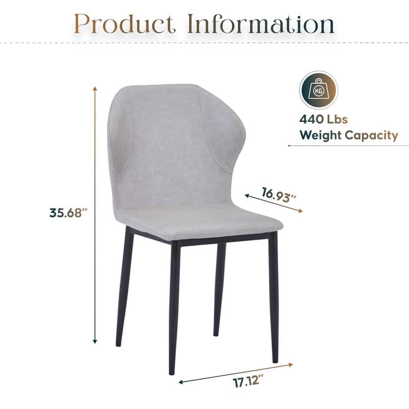 Mosaic Modern Upholstered Fabric Dining Chair with Metal Legs by LeisureMod