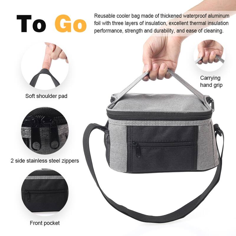 Lunch Bag with Containers Included - Compact and Lightweight Meal Prep