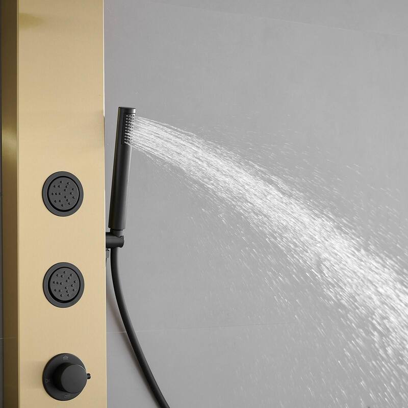 WIZ Rainfall Shower Tower Shower Panel System with Hand Shower