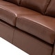 preview thumbnail 46 of 53, Ernando 83.46" Wide Genuine Leather Sofa with Squared Arms and Pillows