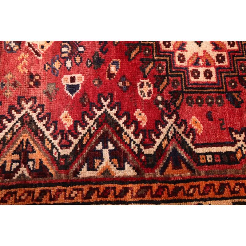 ECARPETGALLERY Hand-knotted Melis Vintage Red Wool Rug - 4'3 x 9'4