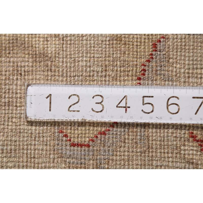 Vegetable Dye Oushak Turkish Area Rug Handmade Grey Wool Carpet - 8'4"x 9'11"